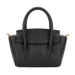 Zwarte Leren Handtas Betsy zwart kleine handtassen flap sluiting extra hengsel stevig leer kopen bestellen nu