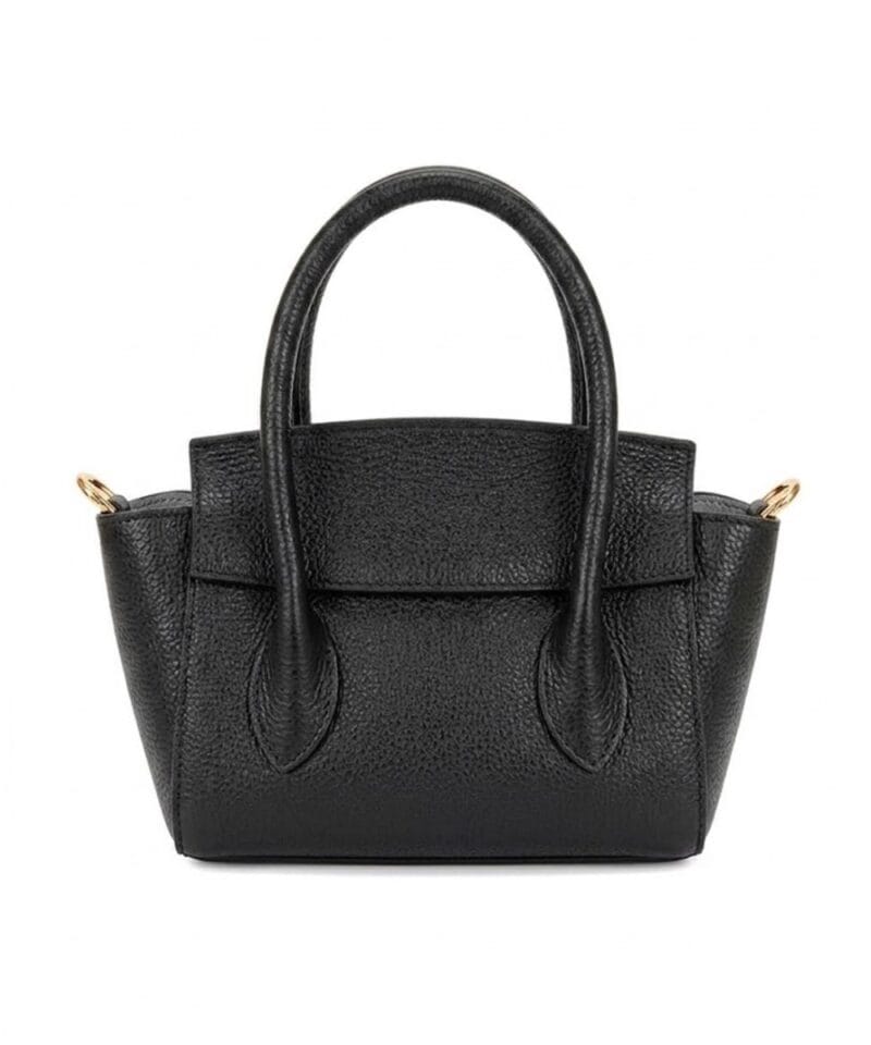 Zwarte Leren Handtas Betsy zwart kleine handtassen flap sluiting extra hengsel stevig leer kopen bestellen nu