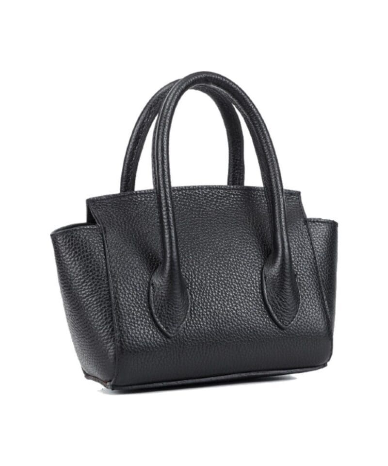 Zwarte Leren Handtas Betsy zwart kleine handtassen flap sluiting extra hengsel stevig leer kopen bestellen zij