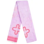 Wintersjaal Flowers lila Sjaal roze Flowers lange dames sjaals print bloemen boho prints yehwang kopen bestellen detail