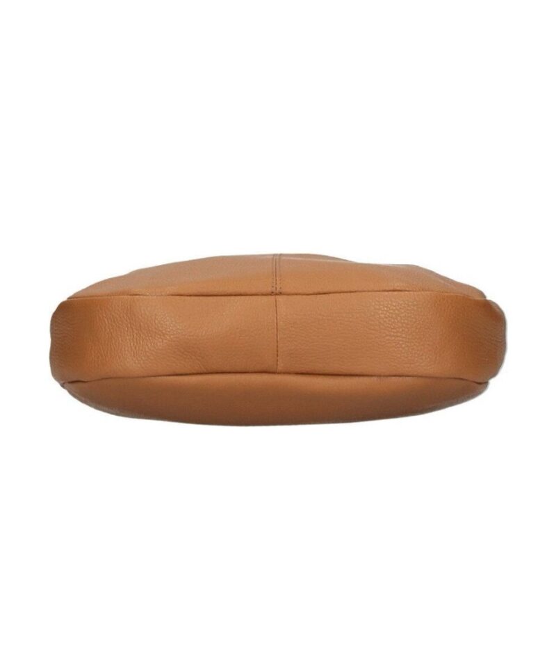 Cognac Leren Handtas Knoop detail trendy handtassen kort hengsel italiaans zacht leder kopen bestellen knot detail onderkant