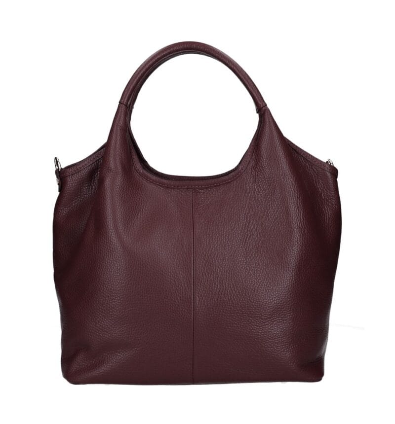 Leren Handtas Amelia bordeaux bordeauxrood leren schoudertas dames tassen ruim zacht soepel leder italiaans kopen bestellen