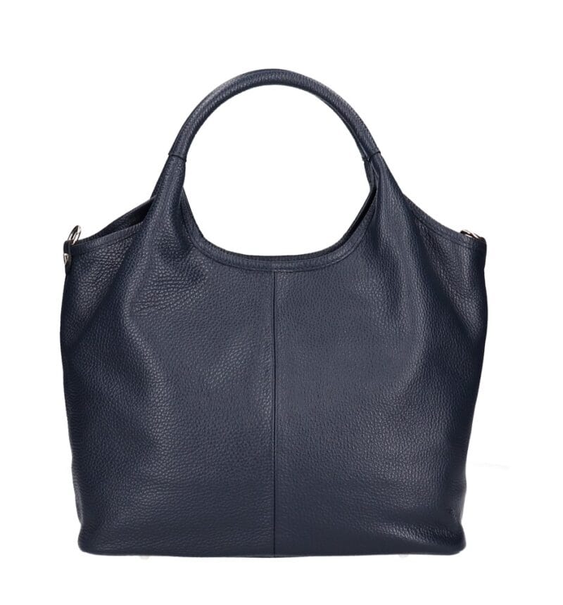 Leren Handtas Amelia donkerblauw donkerblauwe navy leren schoudertas dames tassen ruim zacht soepel leder italiaans kopen bestellen