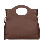 Leren Handtas Elisabetta bruin bruine Leer handtas schoudertas chic trendy dames tassen italiaans kopen