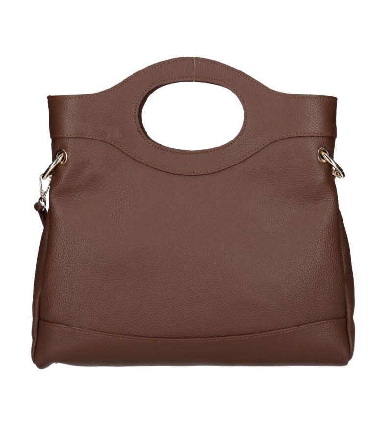 Leren Handtas Elisabetta bruin bruine Leer handtas schoudertas chic trendy dames tassen italiaans kopen