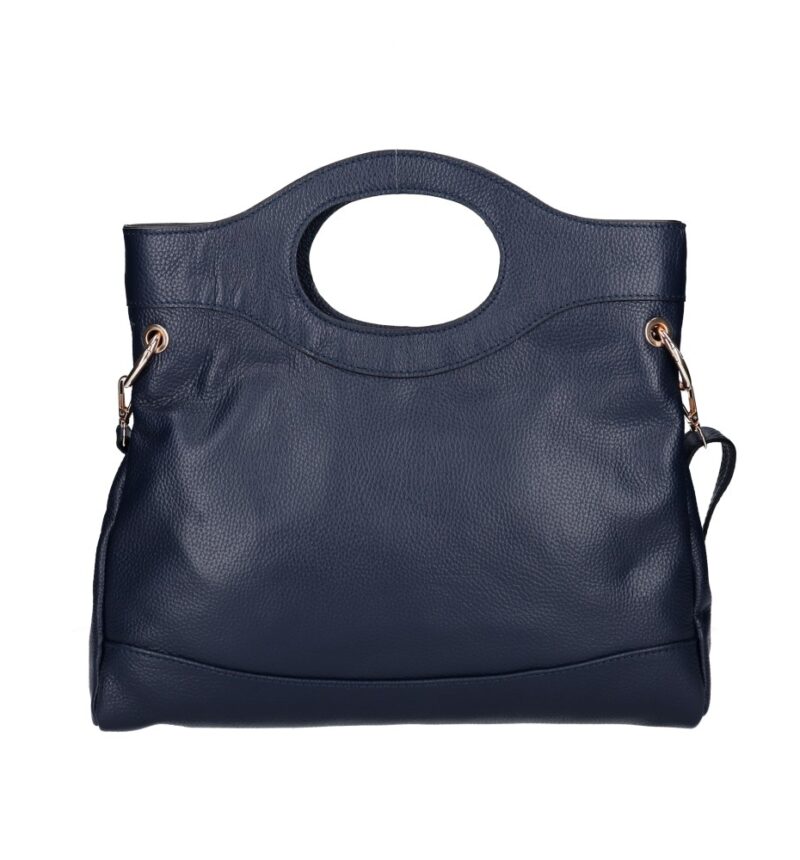 Leren Handtas Elisabetta donkerblauw donkerblauwe navy Leer handtas schoudertas chic trendy dames tassen italiaans kopen