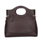 Leren Handtas Elisabetta donkerbruin donkerbruine Leer handtas schoudertas chic trendy dames tassen italiaans kopen