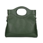 Leren Handtas Elisabetta donkergroen donkergroene Leer handtas schoudertas chic trendy dames tassen italiaans kopen