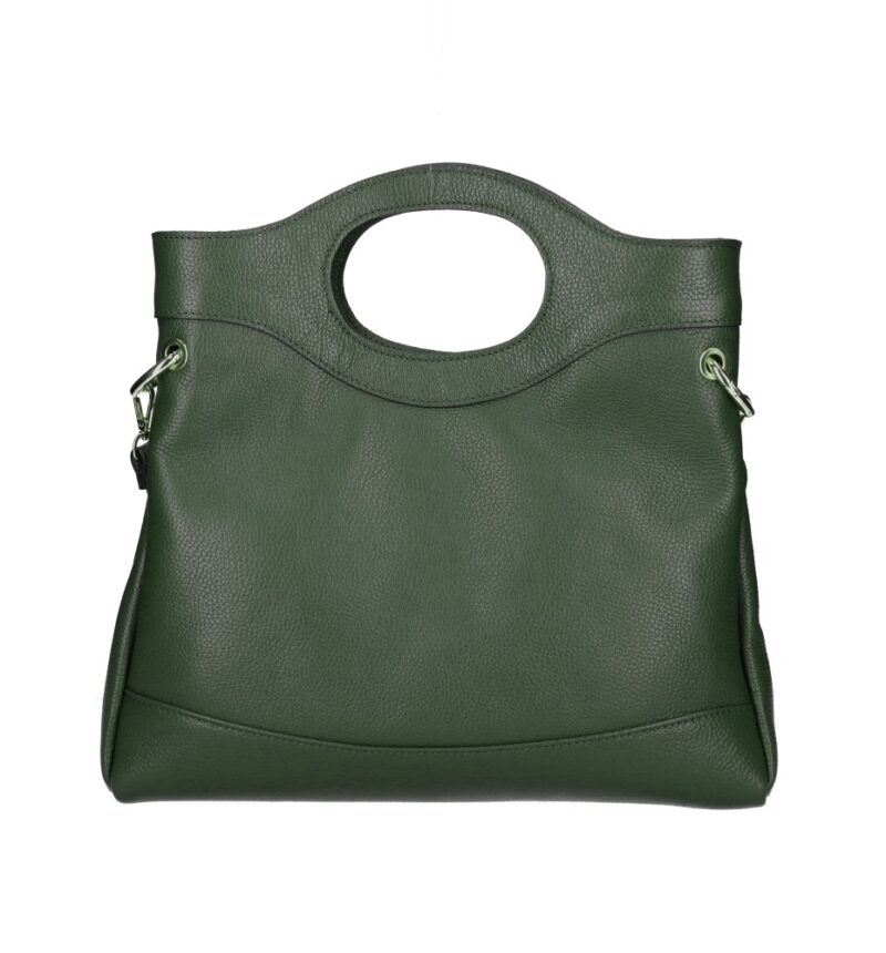 Leren Handtas Elisabetta donkergroen donkergroene Leer handtas schoudertas chic trendy dames tassen italiaans kopen