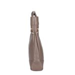 Leren Handtas Elisabetta donkertaupe Leer handtas schoudertas chic trendy dames tassen italiaans kopen zijkant