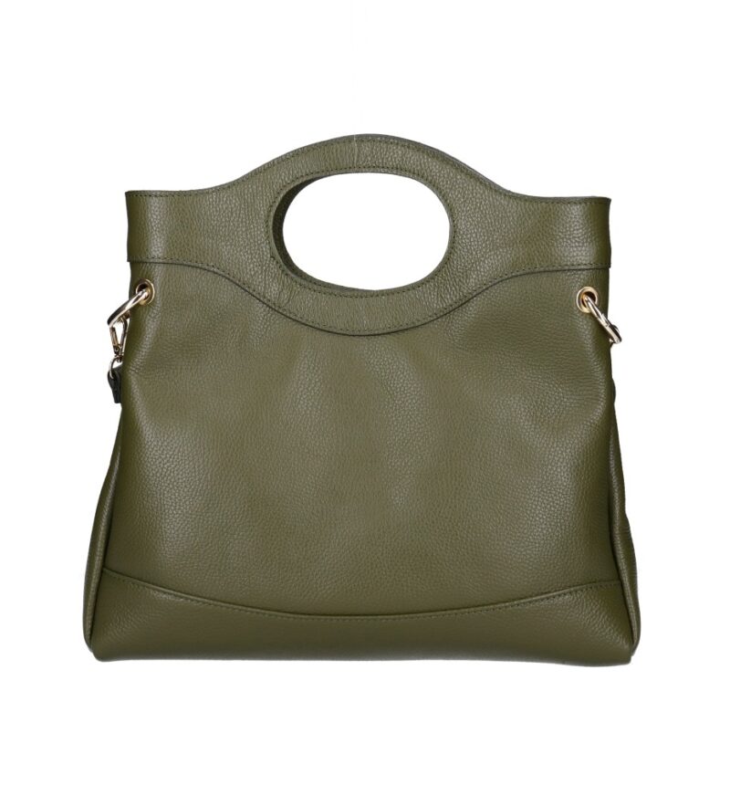 Leren Handtas Elisabetta olijfgroen olijfgroene Leer handtas schoudertas chic trendy dames tassen italiaans kopen