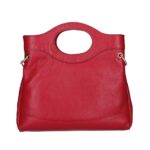 Leren Handtas Elisabetta rood rode Leer handtas schoudertas chic trendy dames tassen italiaans kopen