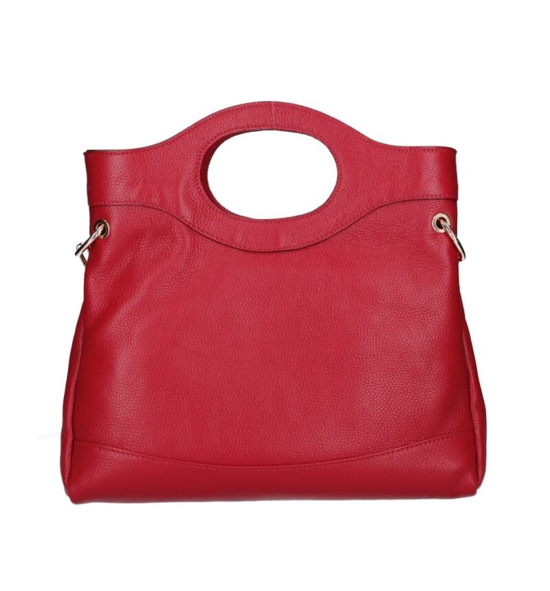 Leren Handtas Elisabetta rood rode Leer handtas schoudertas chic trendy dames tassen italiaans kopen