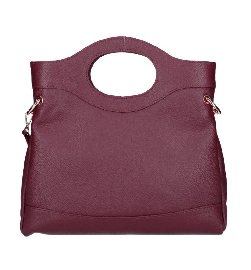 Leren Handtas Elisabetta wijnrood wijnrode Leer handtas schoudertas chic trendy dames tassen italiaans kopen