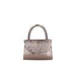 Leren Handtas Mara Metallic brons bronzen kleine leren handtas met flap extra lang hengsel italiaans leren dames tassen kopen bestellen