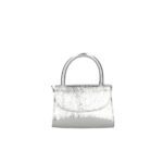 Leren Handtas Mara Metallic zilver zilveren kleine leren handtas met flap extra lang hengsel italiaans leren dames tassen kopen bestellen