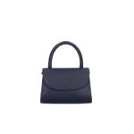 Leren Handtas Mara donkerblauw donkerblauwe navy kleine leren handtas met flap extra lang hengsel italiaans leren dames tassen kopen bestellen