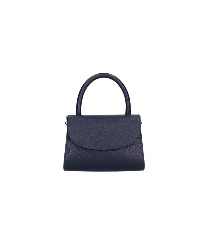Leren Handtas Mara donkerblauw donkerblauwe navy kleine leren handtas met flap extra lang hengsel italiaans leren dames tassen kopen bestellen