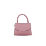 Leren Handtas Mara oudroze kleine leren handtas met flap extra lang hengsel italiaans leren dames tassen kopen bestellen