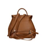 Leren Rugtas Daphne cognac leren rugzak draaislot ruim chic trendy italiaanse tassen kopen achterkant