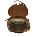Leren Rugtas Daphne cognac leren rugzak draaislot ruim chic trendy italiaanse tassen kopen binnenin