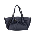 Leren Schoudertas Rylee donkerblauw donkerblauwe navy generfd leer goud beslag retro dames tassen italiaans leer kopen bestellen